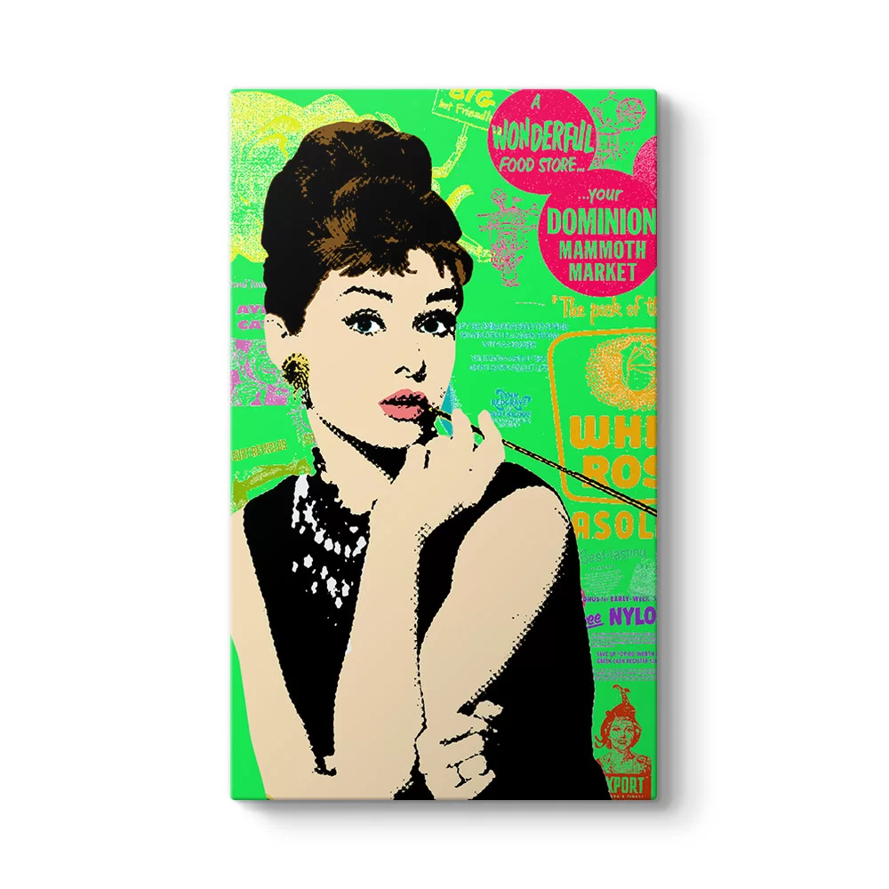 Audrey Hepburn Popart Tablosu - Model 35